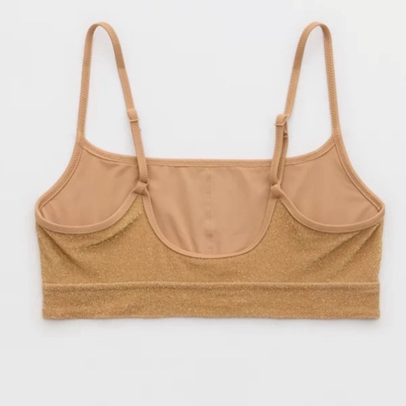 NWT Aerie Sparkle Straight Scoop Bikini Top - Picture 6 of 7